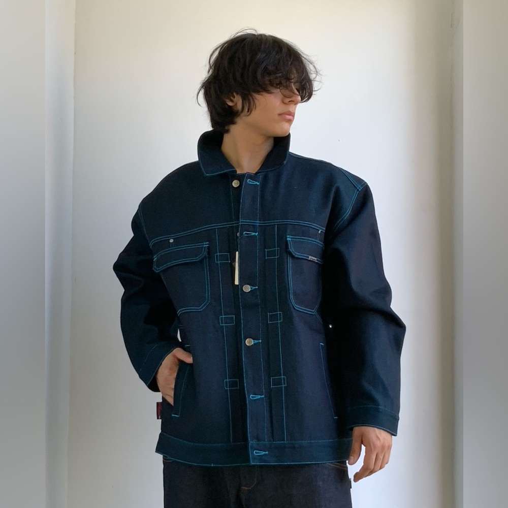 Men's Davoucci Blue | Aqua Casual Denim Jacket